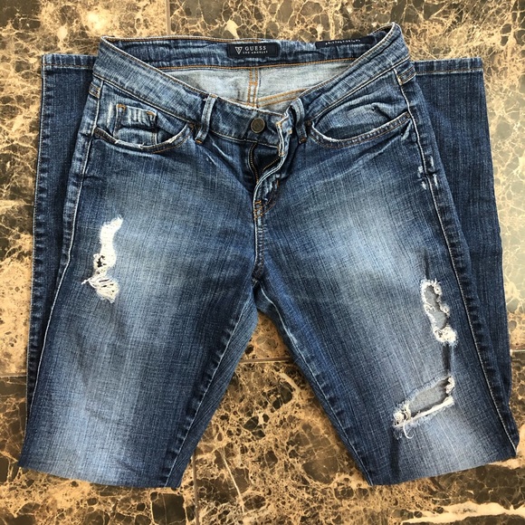 GUESS Skinny Ripped Jeans - Picture 1 of 7